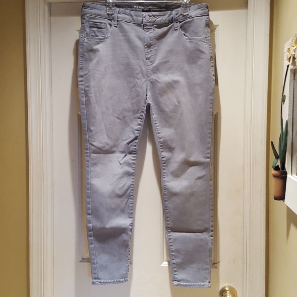 Old Navy Gray Rockstar Jeans